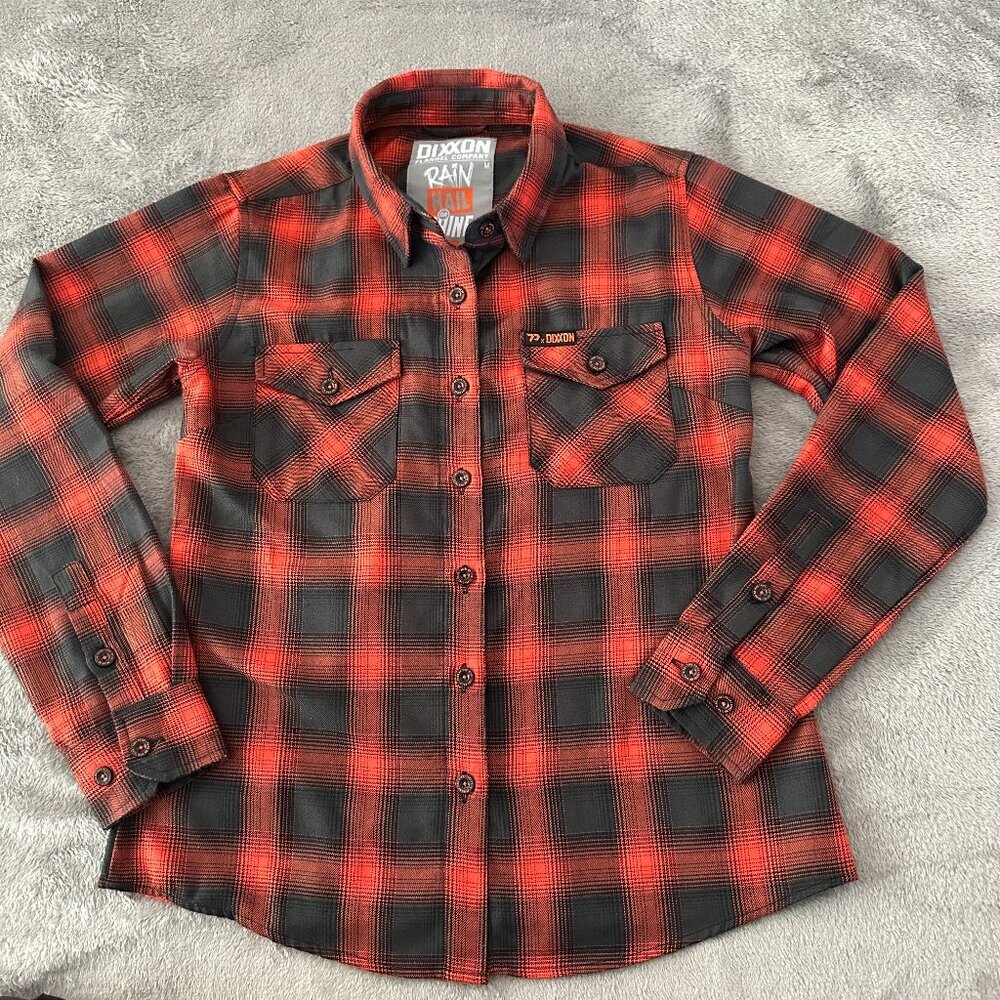 Dixxon Flannel Co Rain Hail or Shine Plaid Shirt Women's MEDIUM Button Down